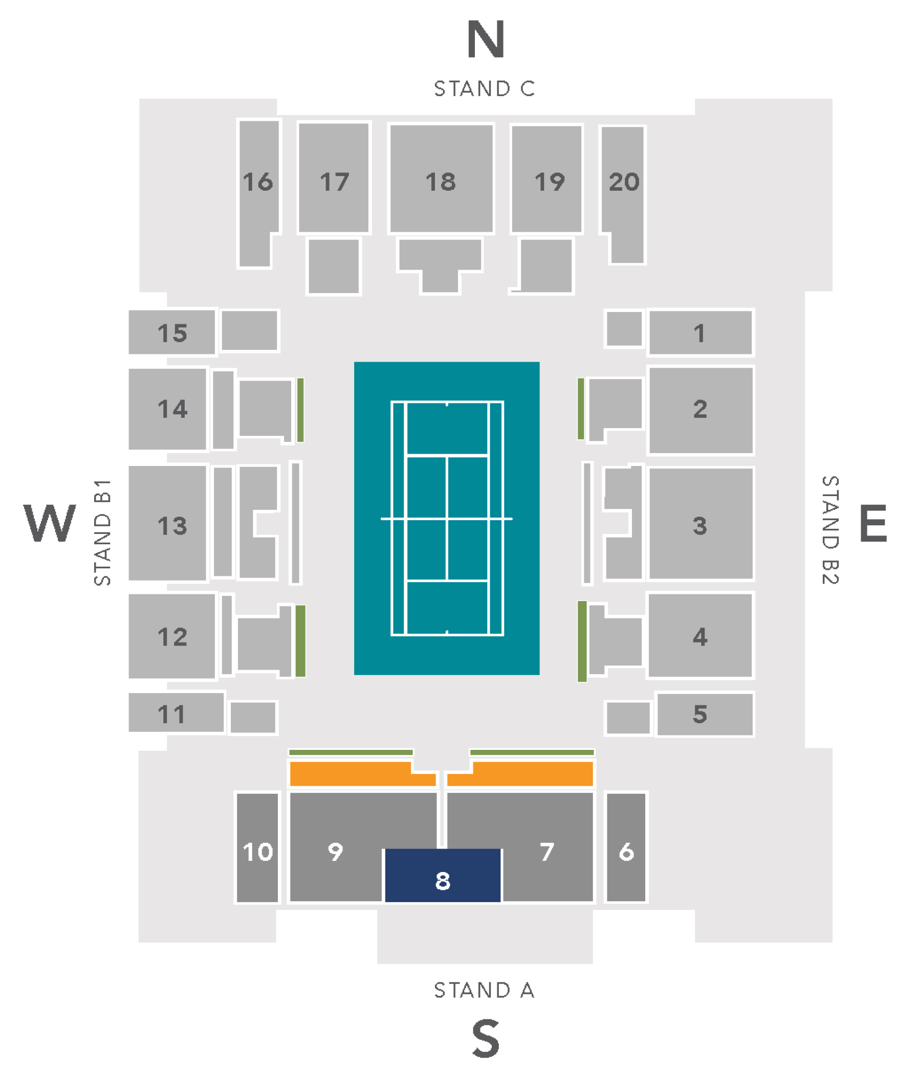 Grandstand Map