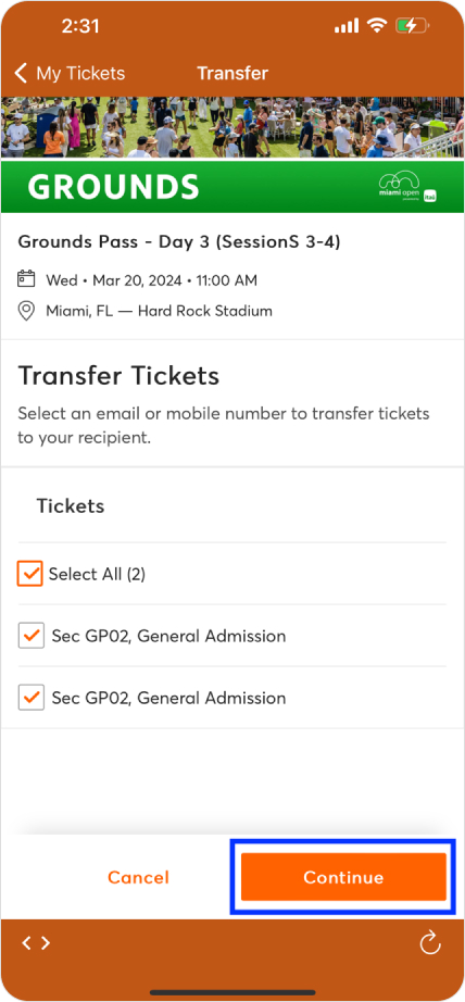 transfer tickets